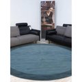 Glitzy Rugs 8 x 8 ft. Solid Blue Hand Tufted Wool Round Area Rug UBSK00201T0003B8